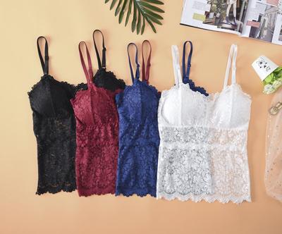 Top Camisola Costas Nuas em Renda com Soutien Acolchoado – Roupa Interior & Top Desportivo Feminino