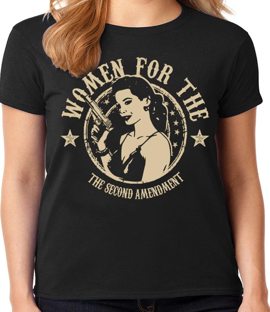 Ladies T-shirt Womens 2nd Amendment Pro Gun Rights Woman Tee Shirt