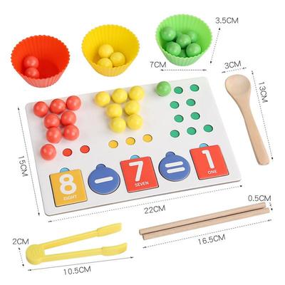 Montessori-Inspired Math Matching Puzzle & Clip Beads for Preschool Fine Motor Skills Development