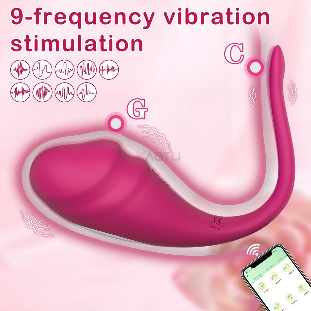 Wireless Bluetooth G Spot Dildo Vibrator for Women App Internet Remote Control Wearable Vibrating Egg Clit Massage Sex Toys for Adults