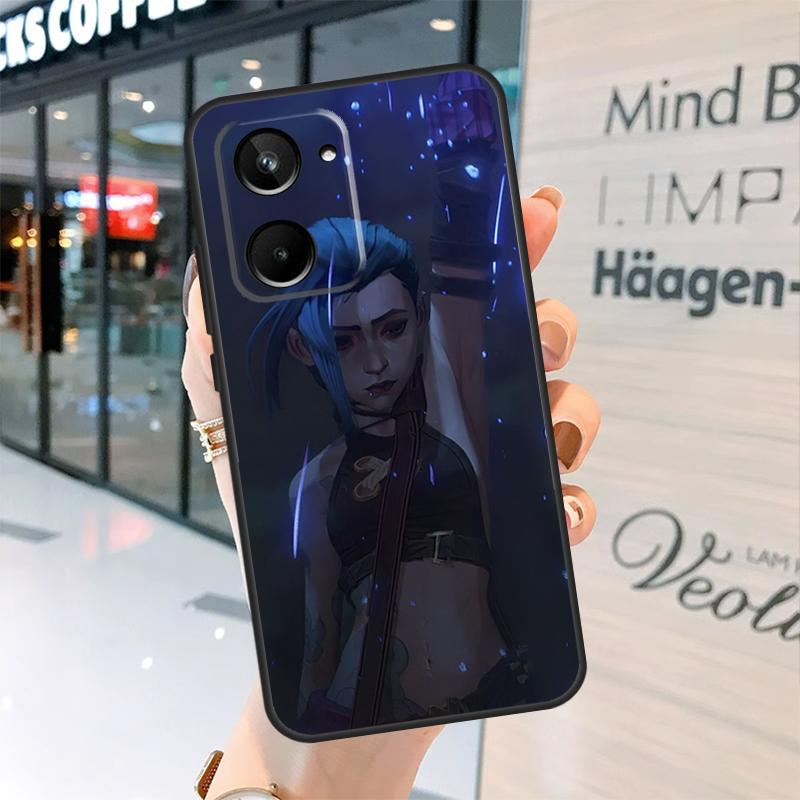 Arcane Jinx Vi Anime For Realme C30 C11 C15 C21Y C25 C33 C35 C55 GT Neo 3T 2T 5 3 8 9 10 11 Pro Plus Phone Case