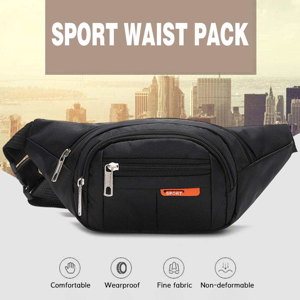 Sac Banane Imperméable Grande Capacité 26x16x11 Cm | 4 Compartiments, Ceinture Réglable 96-146 Cm, Mousse Rembourrée, Léger | Pour Running, Rando, Voyage, Chien, Quotidien