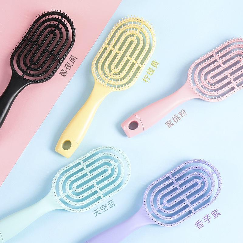 Elastic Ribbed Cute Girl Portable Hair and Massage Comb