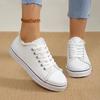 Fashion Women Canvas Shoes Fashion New Spring Autumn Sneakers Low Cut Lace-Up Women Vulcanize Shoes Woman Flats Off White Shoes Female