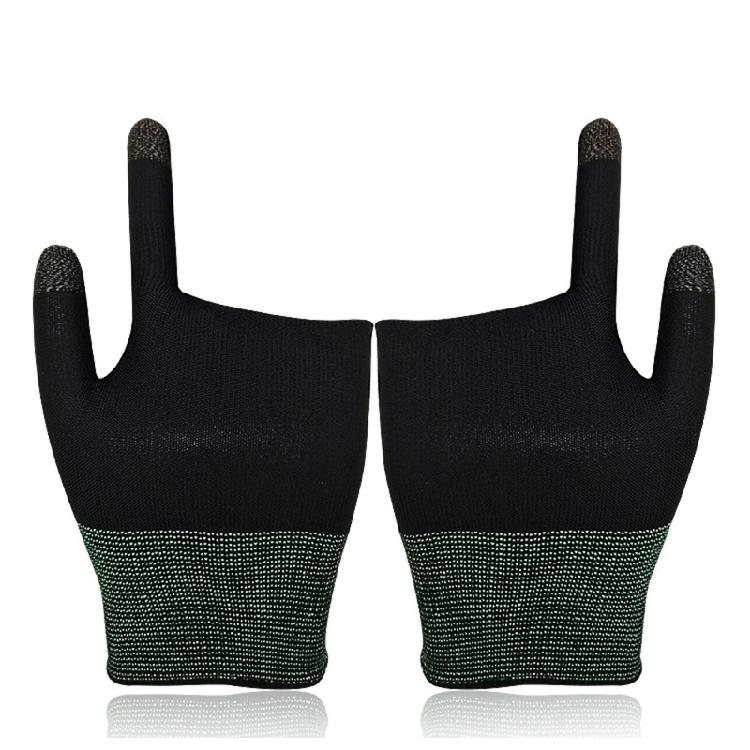 Two-finger Gaming Finger Sleeves Silver Fiber Anti-sweat Breathable Finger Case