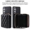 Neuer Trend Lammfellmuster PU-Leder Handyhülle für Galaxy A72 A52 A42 A54 A34 Mode Lange Hängende Kette Gitter Muster Kartenfach