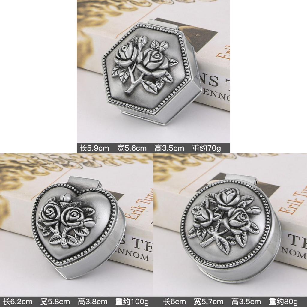 European Retro Princess Jewelry Box With 3d Rose Pattern Desig For Gift Giving And Storage