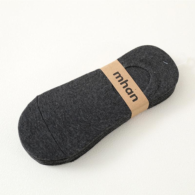 5 Pairs Women's Socks Soft Cotton Breathable Ankle Short Socks Spring Summer Solid Color White Black Anti-slip Boat Sock For Men