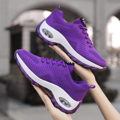Sommer Quanzhou schwarze Laufschuhe Netz atmungsaktive Freizeitschuhe Luftpolster Reiseschuhe Plateau rutschfeste Schuhe