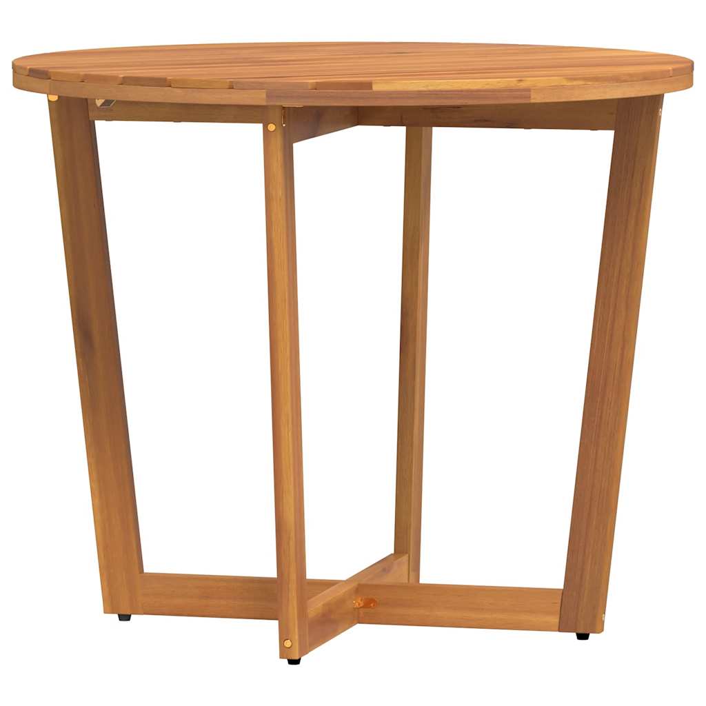 Garden Dining Table Round Ø90 x 75 cm Solid Acacia Wood