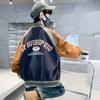 Dětská baseballová bunda Boy Bomber Jacket Jaro a podzim Cool Boy Kabát Dětské Letter Print Svrchní oblečení 3-14Y