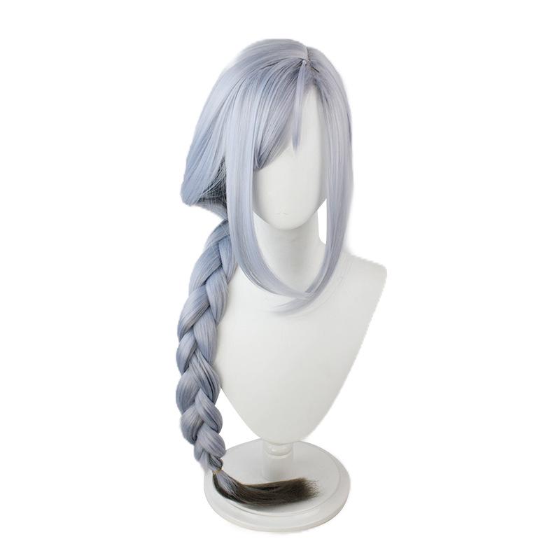 Shenhe Cosplay Wig with Light Blue Gradient Long Braid