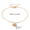Cross-Border Alloy Elephant Anklet for Women - Simple Single Layer