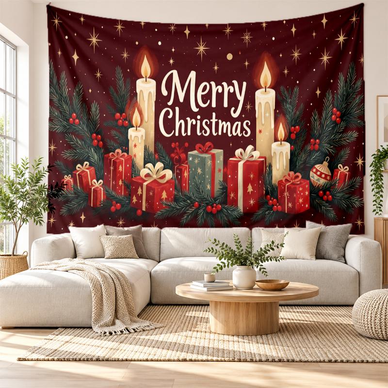 Christmas Printed Tapestry Wall Hanging For Bedroom Living Room Wall Decor Holiday Gift
