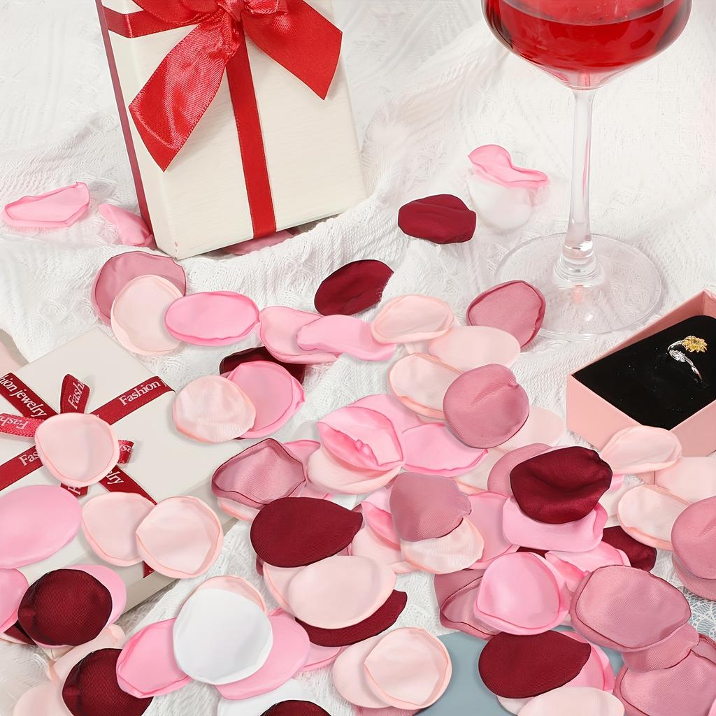 100pcs Artificial Rose Petals - Perfect for Weddings, Proposals, and Party Decor - Realistic Plastic Flower Table Centerpiece