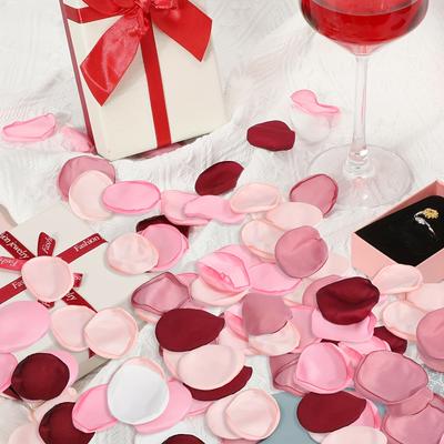 100pcs  Artificial Rose Petals - Perfect for Weddings, Proposals, and Party Decor - Realistic Plastic Flower Table Centerpiece