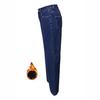 Women's Fleece-Lined Slimming Straight-Leg Denim Pants - European & American Style, Trendy INS.