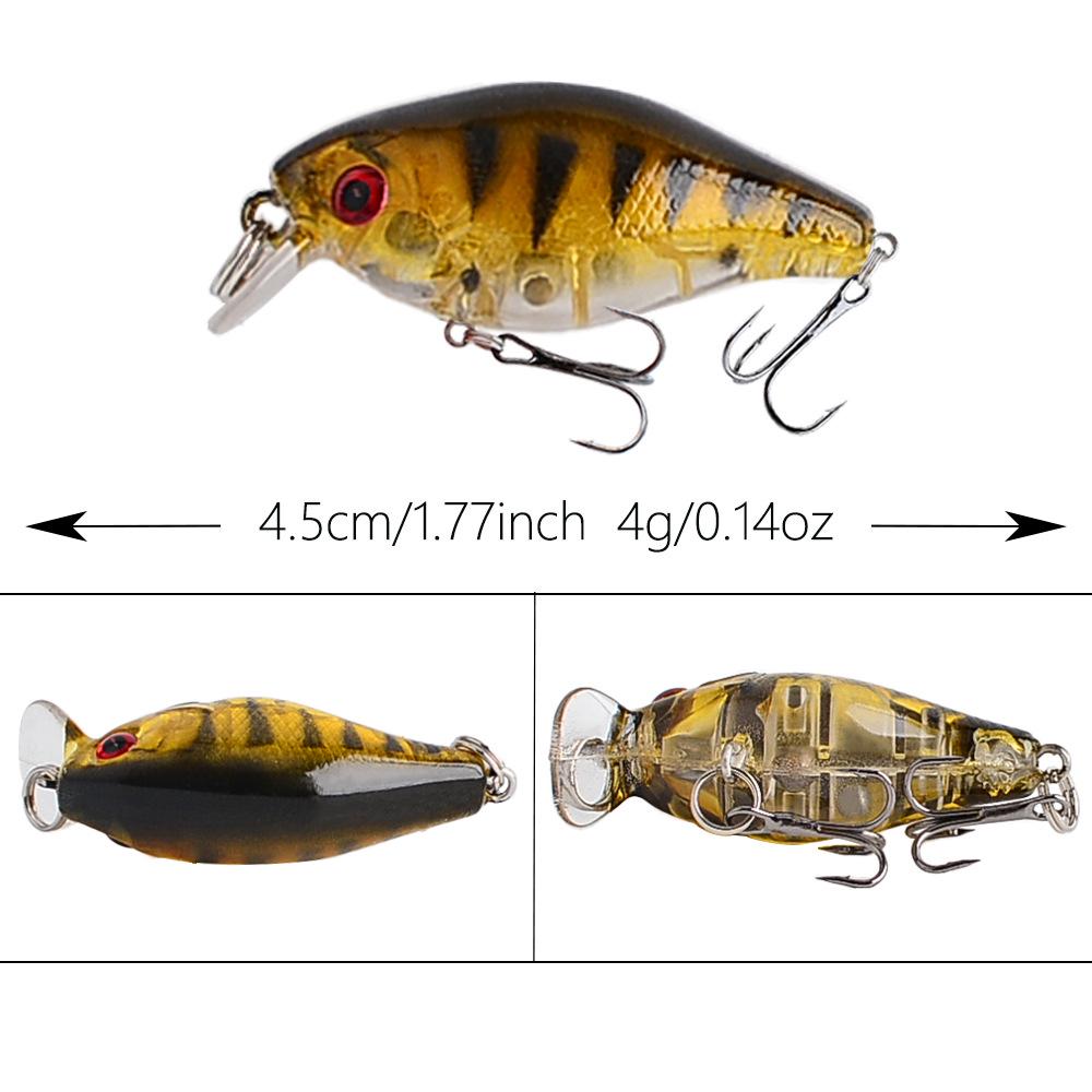 Small Floating Rock Fat Guy Fishing Lure - 4.5cm/4g Simulated Bait for Asp and Bass