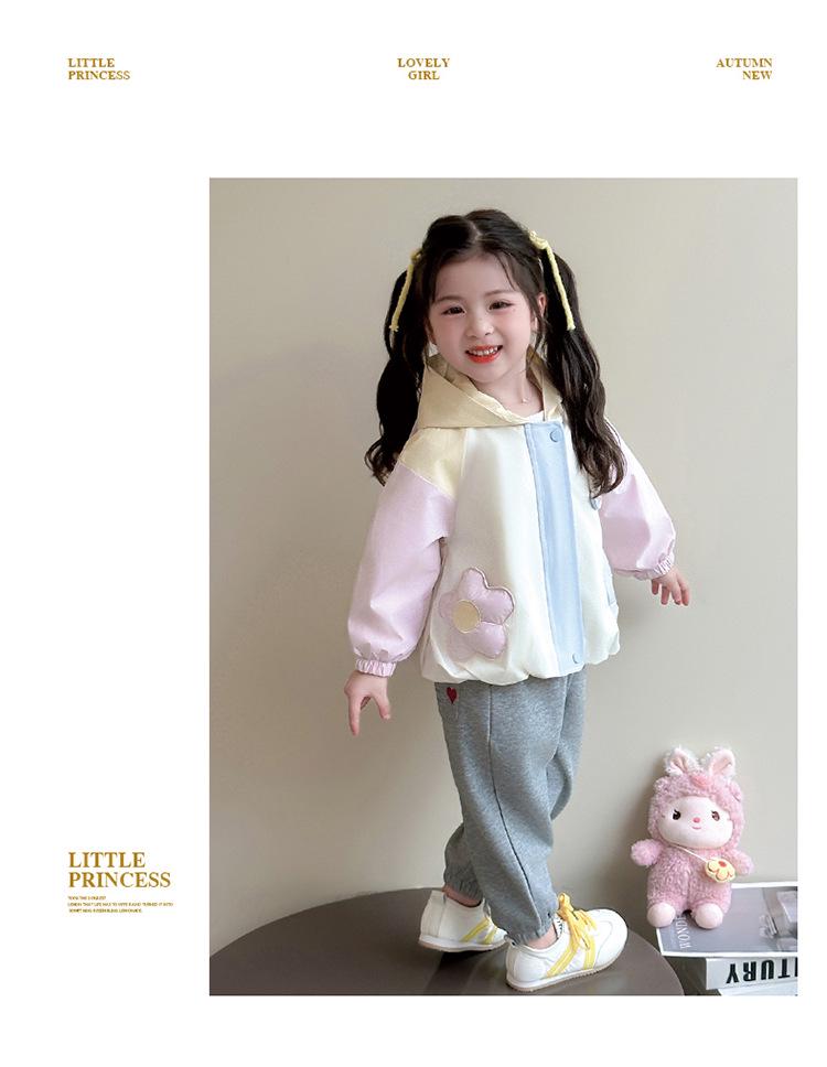 2025 Girls' Hooded Fashion Outerwear: Trendy Macaron Coat for Spring & Autumn