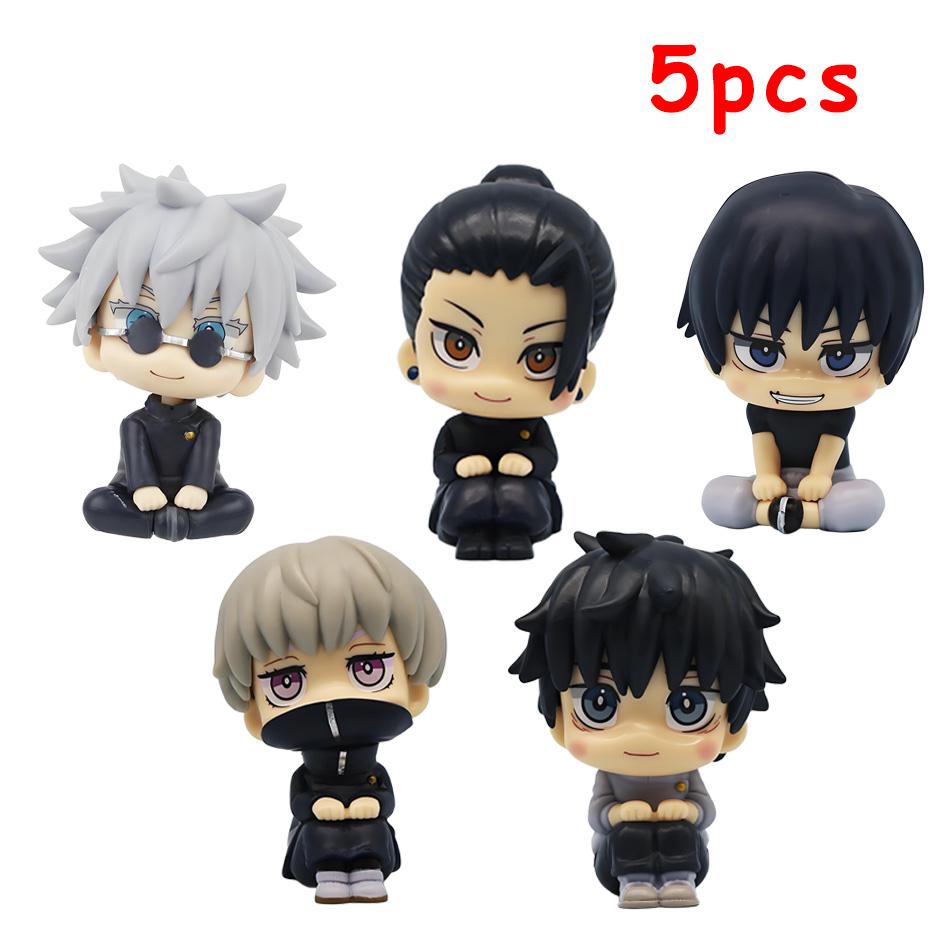 10cm Anime Jujutsu Kaisen Figure Itadori Yuji Gojo Satori Fushiguro Megumi Kugisaki Kawaii Toy Car Decoration PVC Model Gift