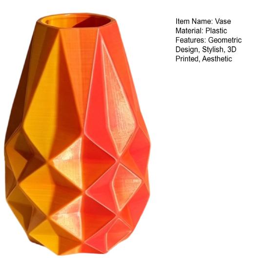 Vaso da Fiori Boho Stampato in 3D Forma Geometrica Vaso Decorativo Moderno Minimalista per Soggiorno Ingresso Tavolino Arredamento per la Casa