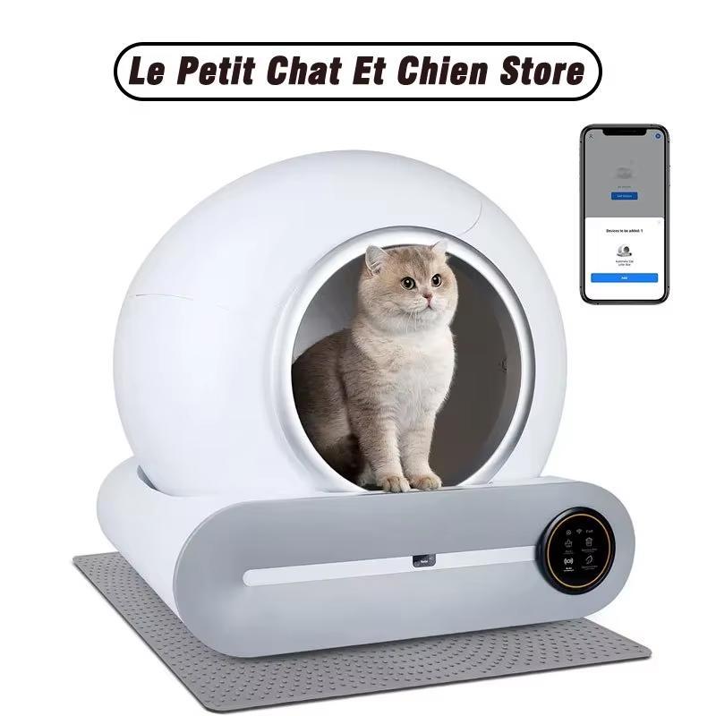 Tonepie Automatisches Smartes Extra Großes Katzenklo Selbstreinigend App-gesteuert Haustiertoilette Streuschale Ionen-Desodorierer für Haustiere Arenero Gato 65L
