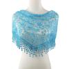 Luxury Embroidery Lace Tassel Headscarf Women Sheer Mesh Bandana Hijab Vintage Floral Head Wrap Boho Hair Scarf Daily Accessory