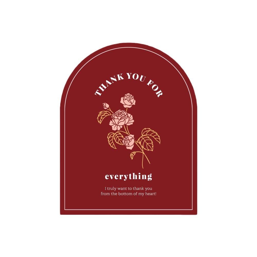 

50pcs This Package Nice To Meet You Too Sticker Seal Label Thank You Small Business Handmade Merchandise Decoration Stickers