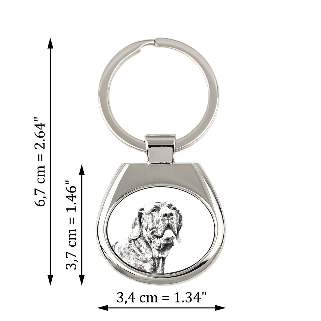 Fila Brasileiro - Keychain with a Dog, Keychain with a Print, Personalized Pendant from the Art-Dog Brand