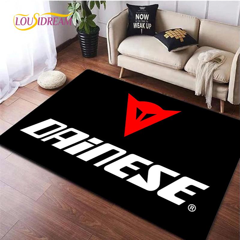 Tappeto con logo di bicicletta per Soggiorno Camera da letto Tappeti Cucina Bambini Porta Tappetino Antiscivolo Regalo di compleanno Oggetti di scena fotografici Alfombra Tappeto