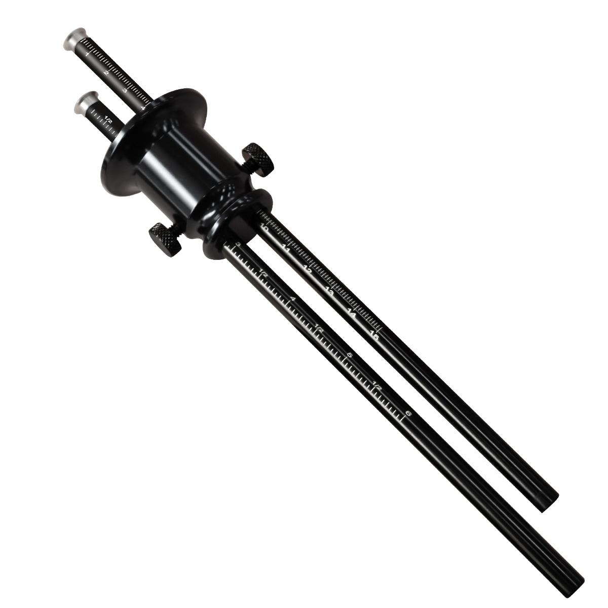 

Double Head Wheel Marking Gauge Aluminum Parallel Line Drawing Tool Woodworking Marking Scriber Ruler w/ Graduated Inch&MM Scale чорний