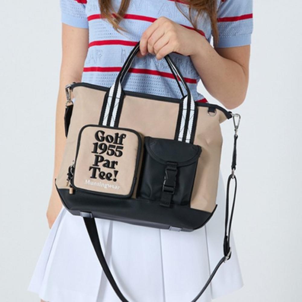 

MunSingwear Women S Double Pocket Tote Bag Beige Mr122lbg12 BEGE_BEIGE/FR