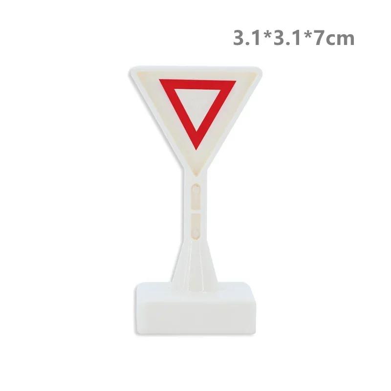 Big Building Blocks Compatible Large Bricks Road Plate Car Parking Pole Fuel Station City Traffic Kids Educational Creative Toys