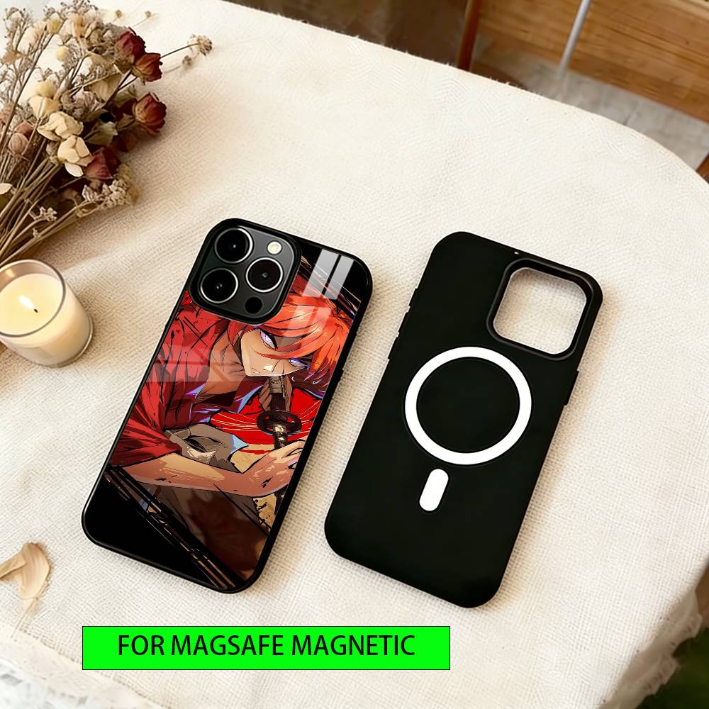 Rurouni Kenshin Phone Case Magnetic with Magsafe Wireless Charging For iPhone17,16,15,14,13,12,11 Plus,Pro