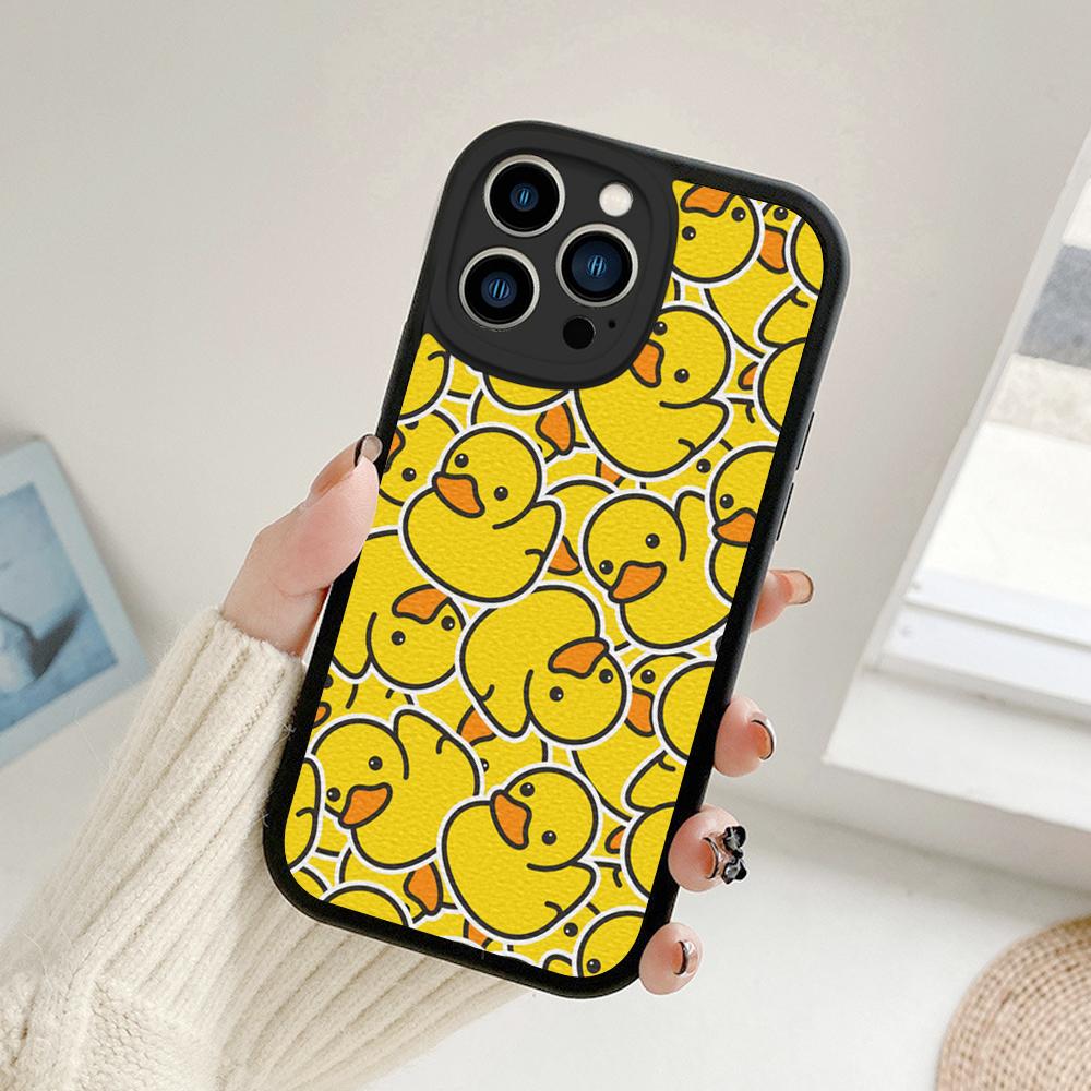 

Чехол для телефона с масляной живописью и мультяшной уткой для Iphone 14 13 11 12 Pro MAX 13 12 MiNi 7 8plus 14 13 11PRO X XS 12 11 XR Чехлы из овечьей кожи iphone 13