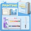 Portable 12/24 Colors Watercolor Painting Notebook Pigment Palettle Set Artist Watercolor Paint Palette Sketchbook Art Supplies