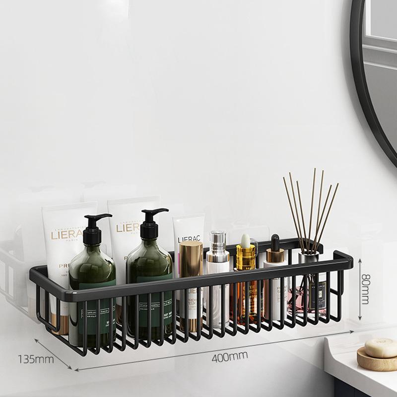 Wall Mounted Bathroom Shelf Shampoo Cosmetic Storage Rack Brushed Gold Storage Organizer Rack Soap Cosmetic Shelf Household Item