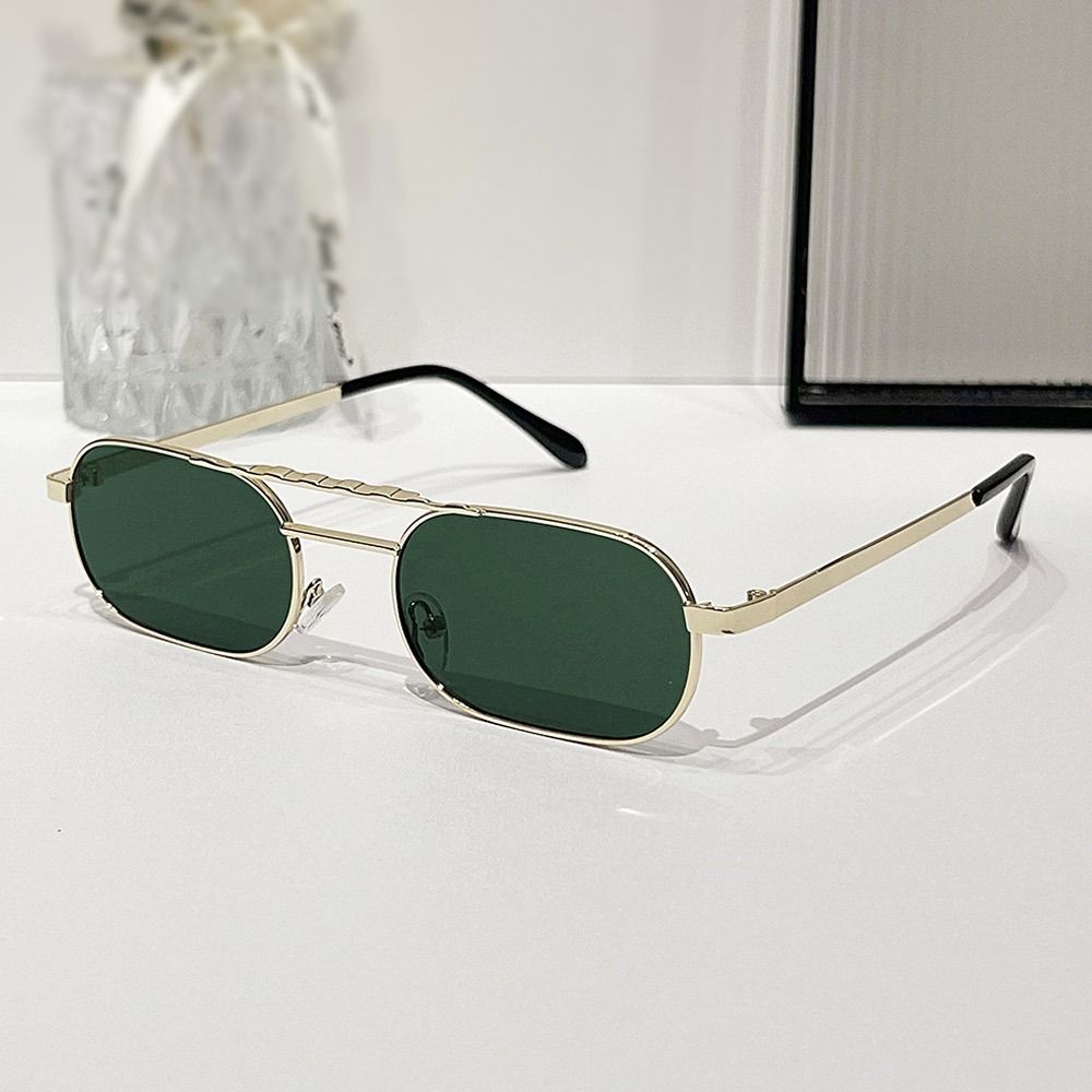 UV Protection Rectangular Sun Glasses Hip Hop 90's Glasses Trendy Eyeglasses  for Women & Men