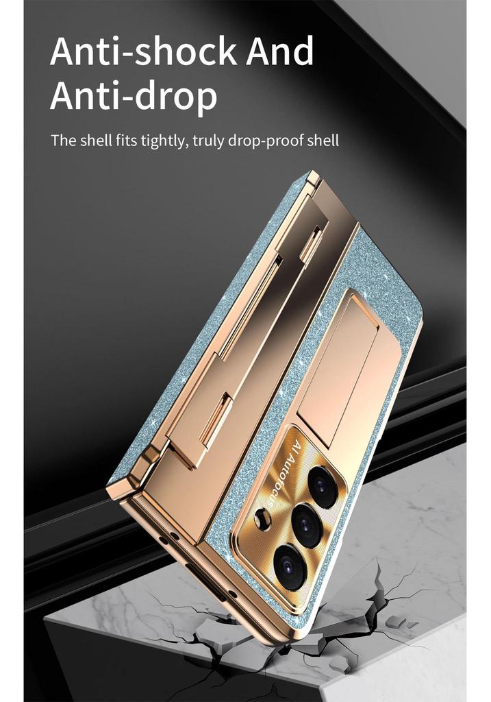 Galvanisiertes Stand-Scharnier-Case für Samsung Z Fold7/6/5/4/3 - Vollständiger Schutz für faltbares Display