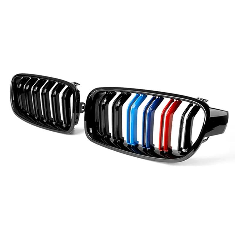 Glossy Black Front Grills Replacement for BMW 3 Series F30  F35 2013-2019 Car Bumper Grille Hood M Color