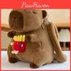 Adorable Capybara Plush Backpack Large Capacity Cartoon Doll Bag For Girls