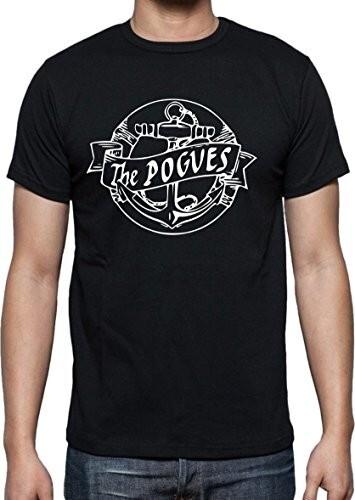 The Pogues T-Shirt Anchor Logo Irish Music Band Punk Rock Regular Unisex tee Unisex T-Shirt S