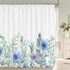 3D Fresh Green Plants Leaf Print Nordic Style Shower Curtain Set Hook Natural Flower Leaves Home Decoration Bathroom Curtains