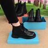 Soft Leather Short Martin Boots Autumn and Winter New Velvet Warm Comfortable Flat-bottomed Soft-soled Short Boots Leather Boots