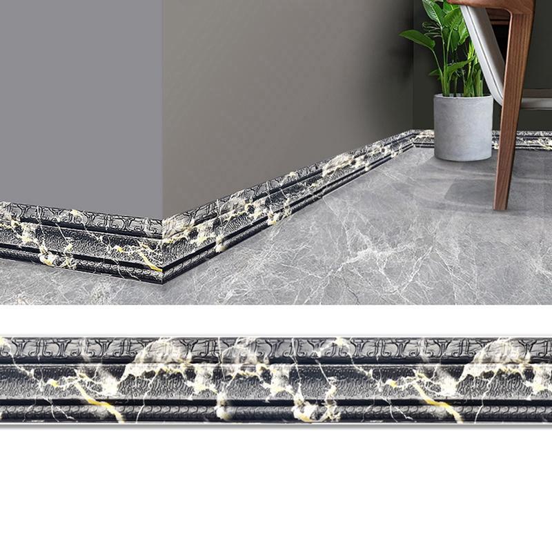 Decorare cu spumă adezivă embosare 3D 2,3 M Multifuncțional Auto-adeziv Decorare perete Linie plinte Decor Decor Autocolant Decor perete
