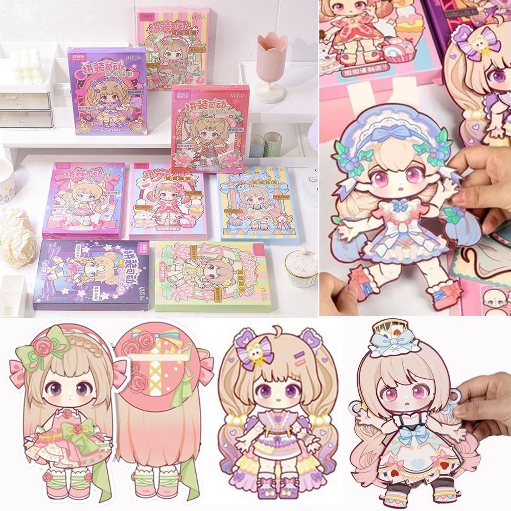 3D Design DIY Change Clothes Toys Kit Multicolor Removable Paper Puppet Parent-child