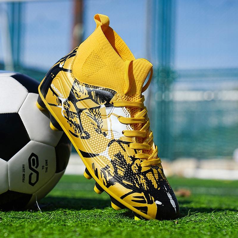 Children's football shoes men's and women's high-top sports shoes grass non-slip broken nail training shoes primary school students long nail sneakers