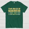 Two Rules of Business Cotton Summer Casual Cool Loose T-Shirt