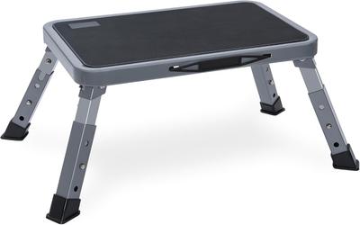 Rxakudedo Folding Step Stool, One-Step Footstool, Space-Saving, 150kg Bearing Capacity, Non-Slip Surface, Gray