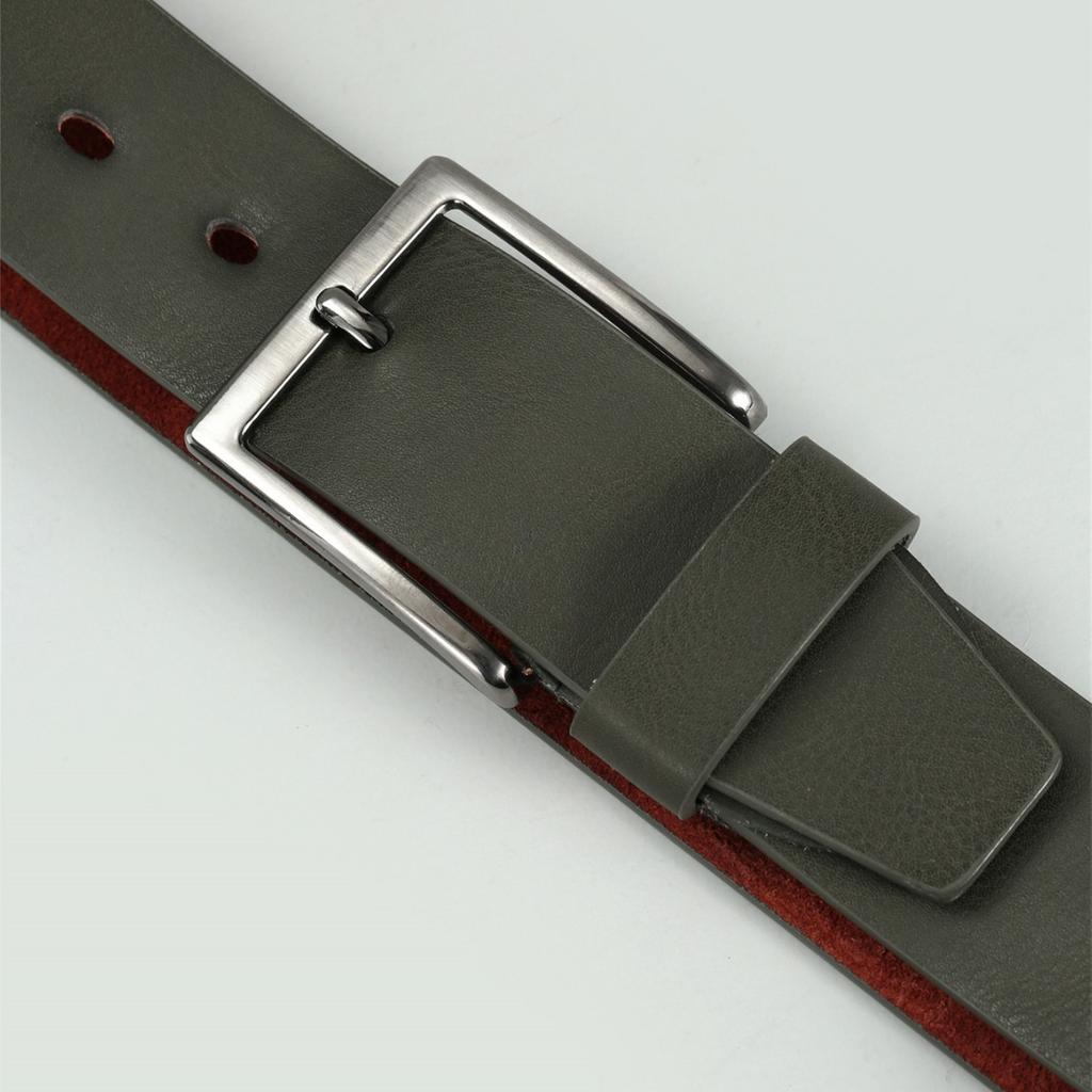 Men'S Belt Casual Business Simple Blue Needle Buckle Belt Light Person Belt Cowhide Bottom Belt